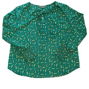 Womens Top Small Floral Work Office Career Peasant Party Evening Business